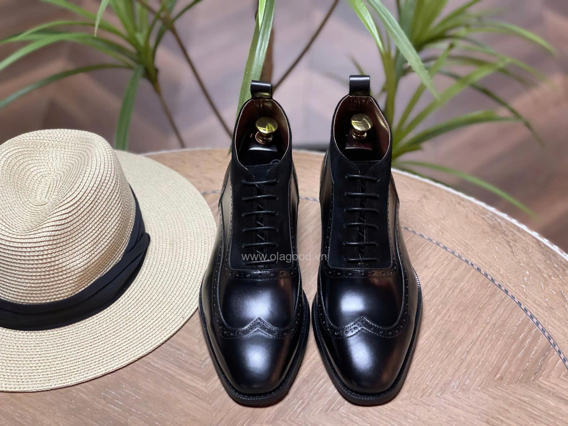 Boot lace wingtip da bê cao cấp - ZBL013B - Hình ảnh 17