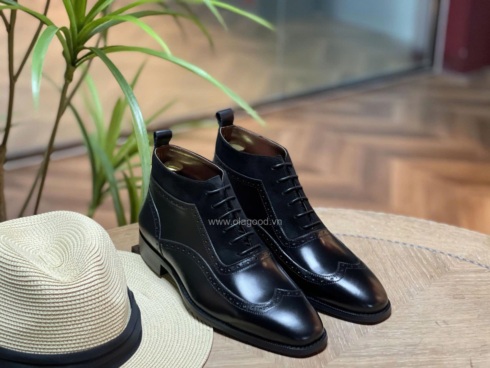 Boot lace wingtip da bê cao cấp - ZBL013B - Hình ảnh 18