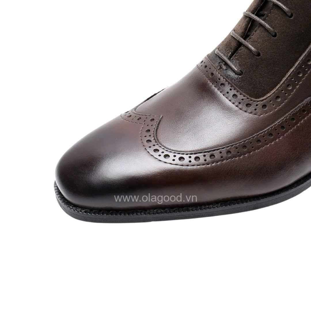 Boot lace wingtip da bê cao cấp - ZBL013B - Hình ảnh 12