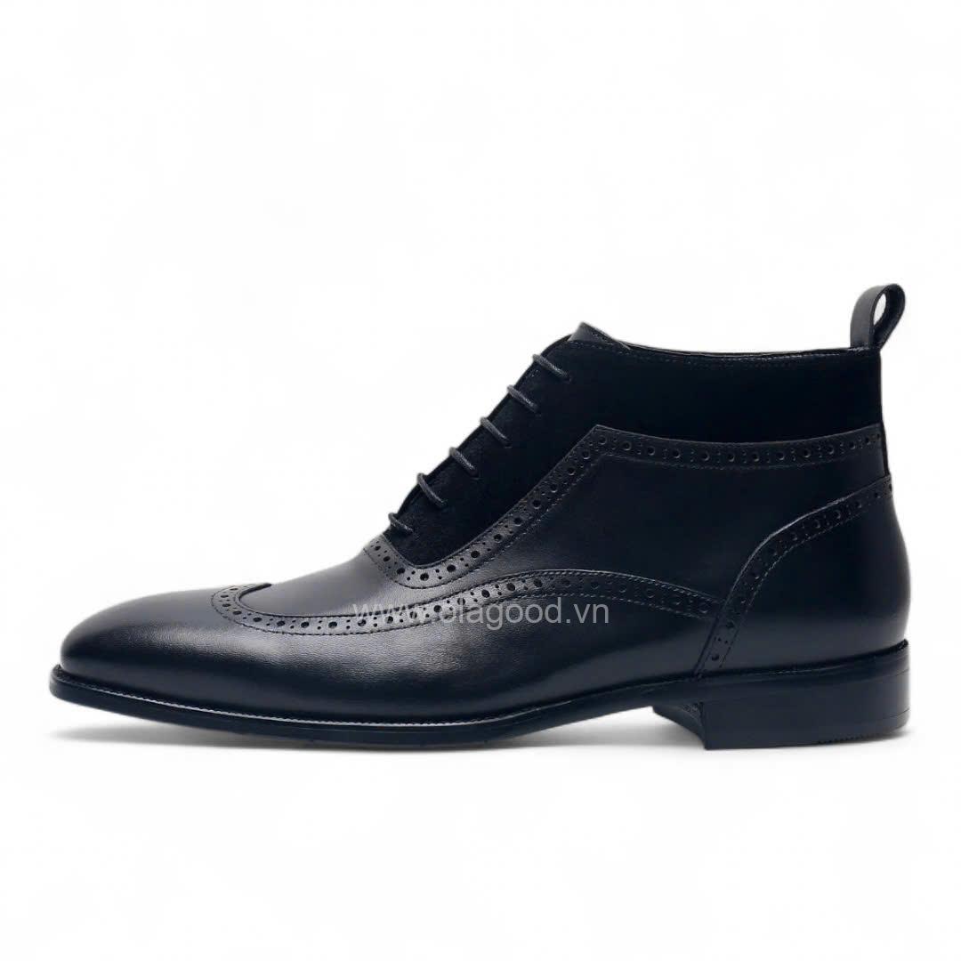 Boot lace wingtip da bê cao cấp - ZBL013B - Hình ảnh 5