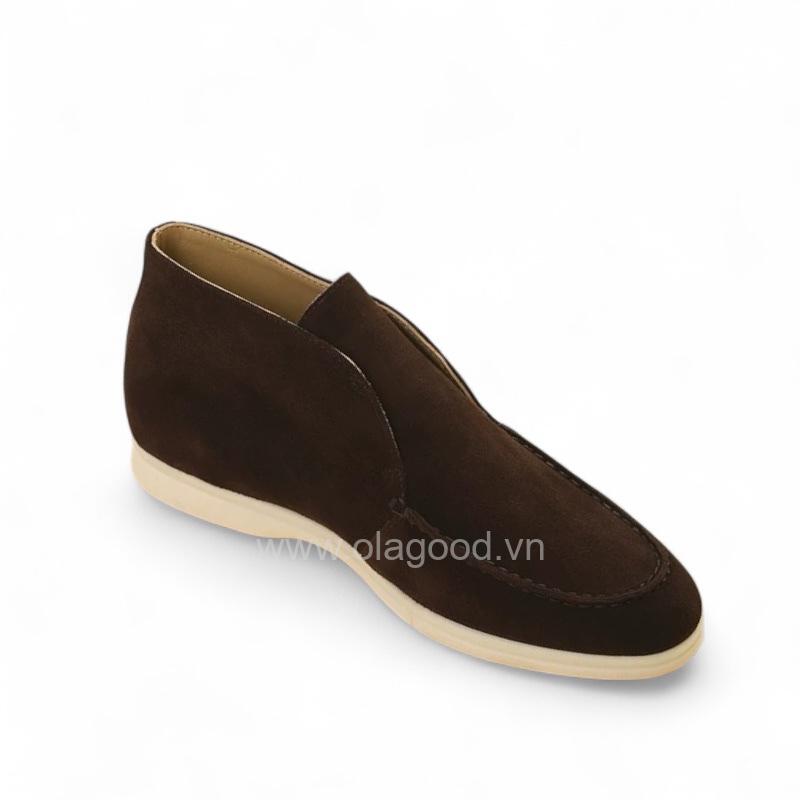 Boot nam cổ ngắn da lộn cao cấp màu cafe - ZBC015B - Hình ảnh 4