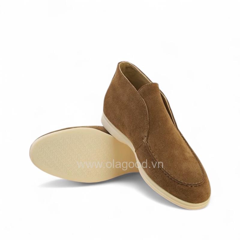 Boot nam cổ ngắn da lộn cao cấp màu nâu - ZBC016B - Hình ảnh 6