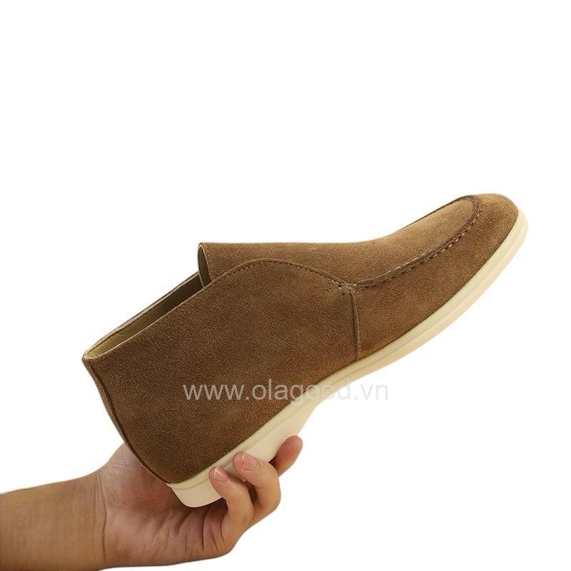 Boot nam cổ ngắn da lộn cao cấp màu nâu - ZBC016B - Hình ảnh 5