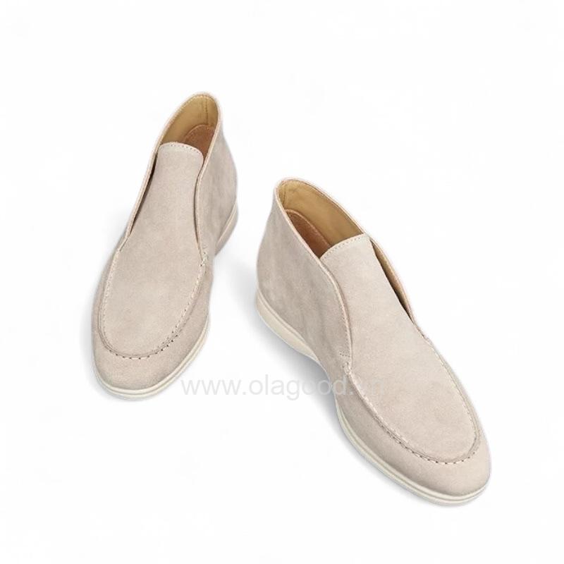 Boot nam cổ ngắn da lộn cao cấp màu quả mơ - ZBC017B - Hình ảnh 4