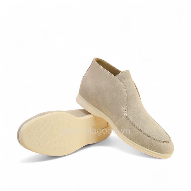 Boot nam cổ ngắn da lộn cao cấp màu quả mơ - ZBC017B - Hình ảnh 8