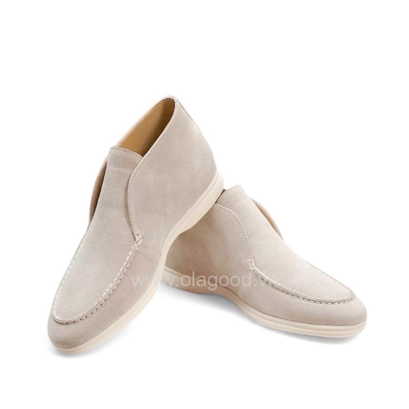 Boot nam cổ ngắn da lộn cao cấp màu quả mơ - ZBC017B - Hình ảnh 7