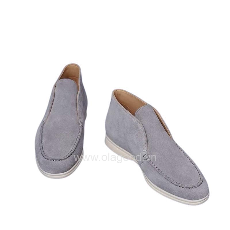 Boot nam cổ ngắn da lộn cao cấp màu tro núi lửa - ZBC018B - Hình ảnh 3