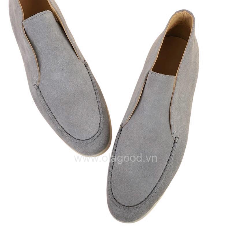 Boot nam cổ ngắn da lộn cao cấp màu tro núi lửa - ZBC018B - Hình ảnh 4