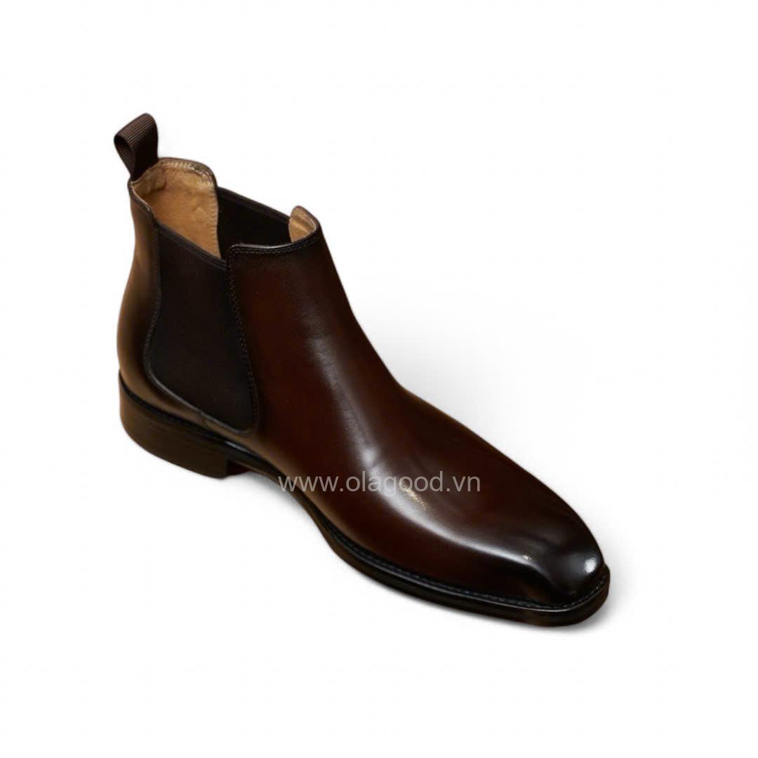 Boots chelsea wholecut da bê cao cấp - ZCW012B - Hình ảnh 9