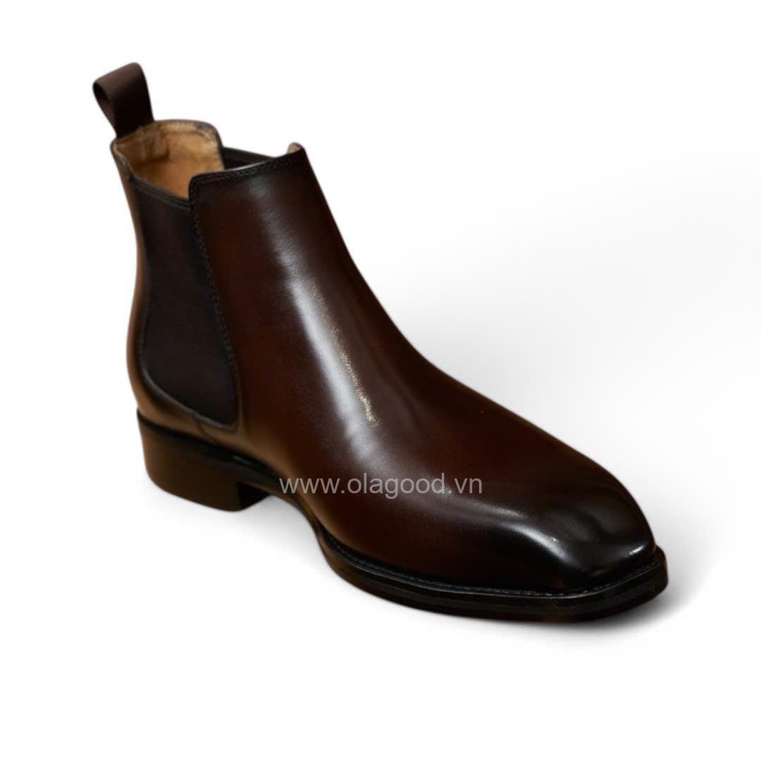 Boots chelsea wholecut da bê cao cấp - ZCW012B - Hình ảnh 12