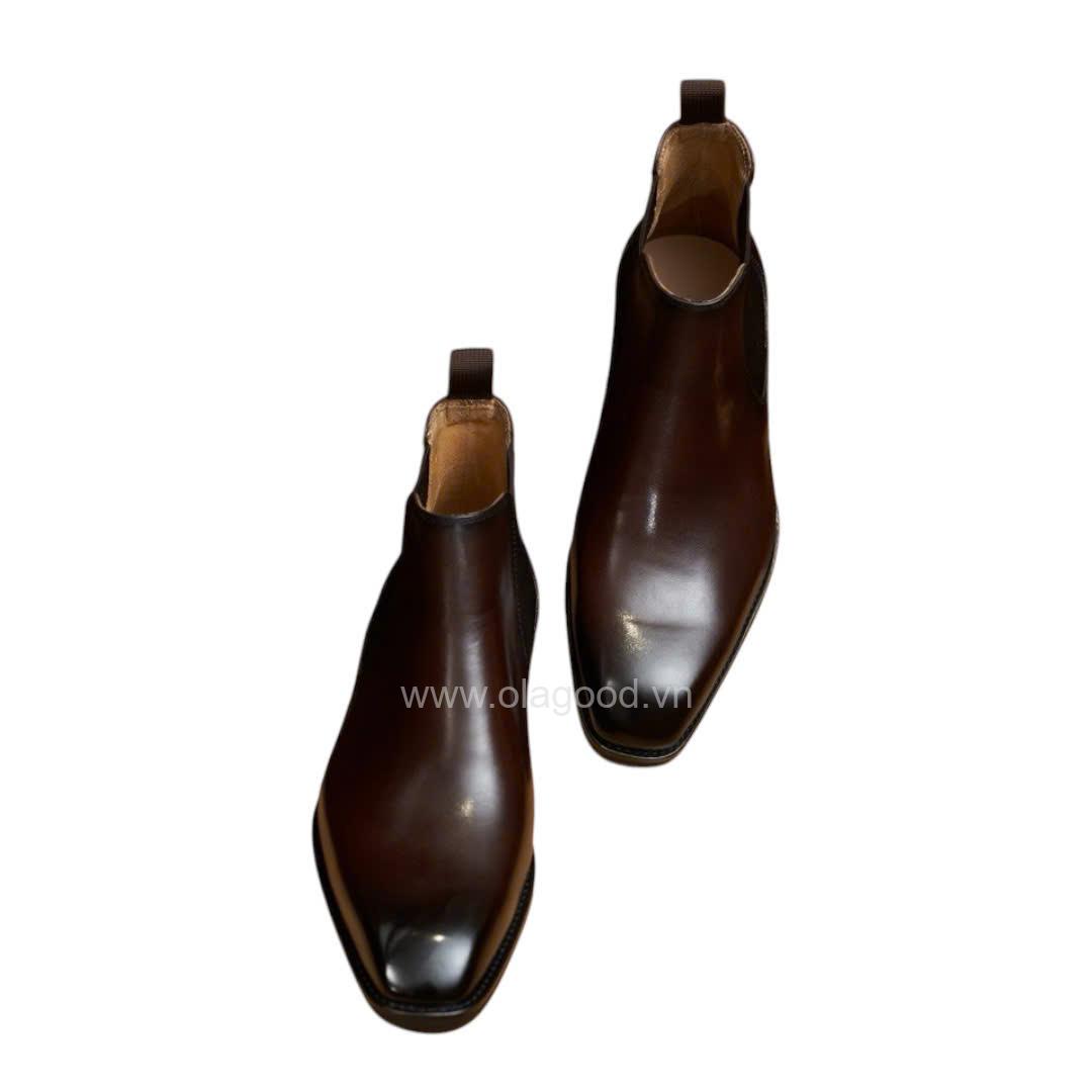 Boots chelsea wholecut da bê cao cấp - ZCW012B - Hình ảnh 13