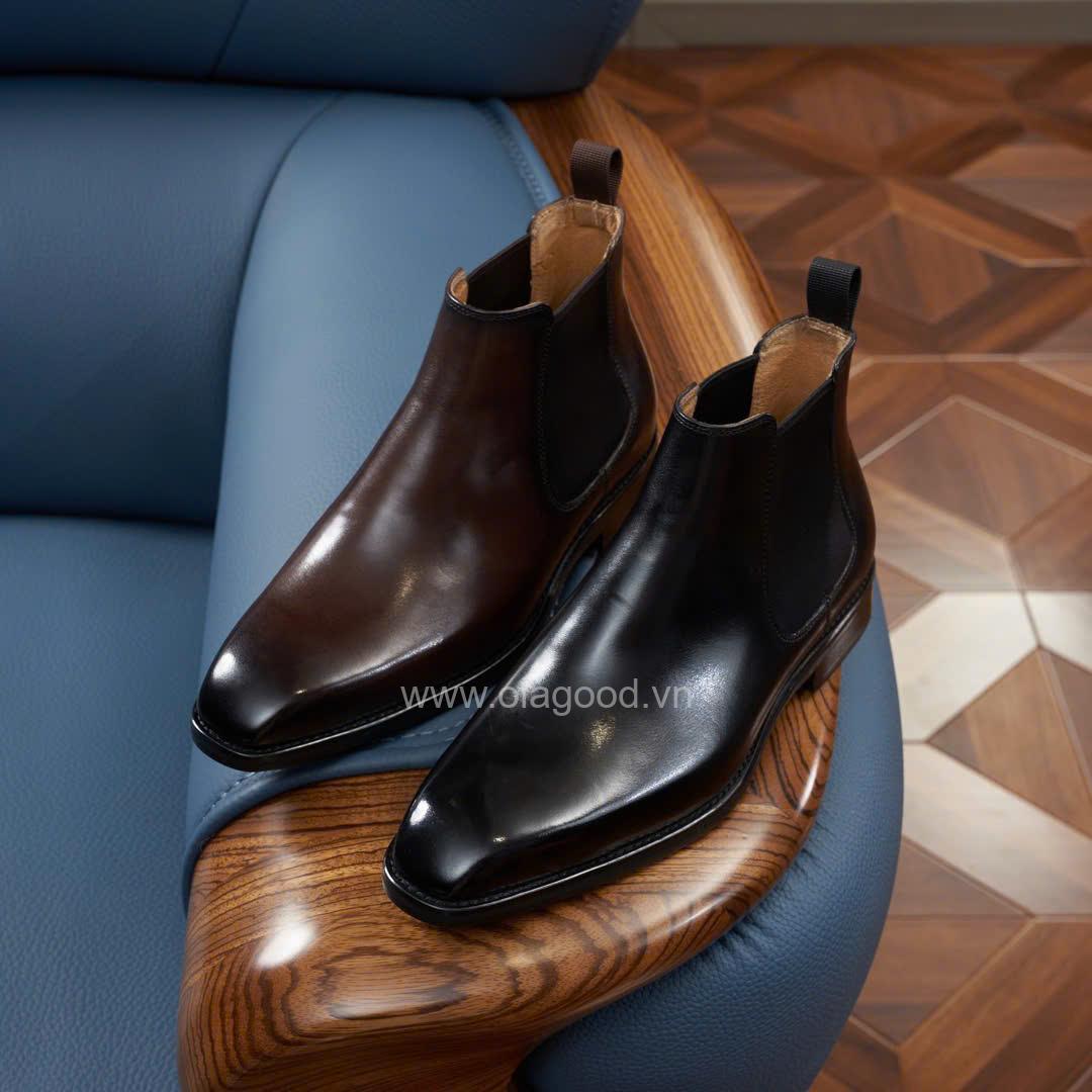 Boots chelsea wholecut da bê cao cấp - ZCW012B - Hình ảnh 17
