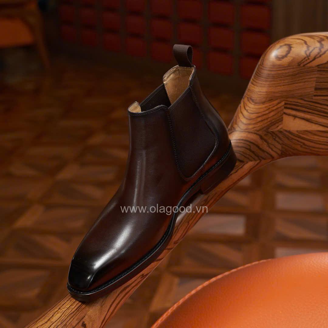 Boots chelsea wholecut da bê cao cấp - ZCW012B - Hình ảnh 19