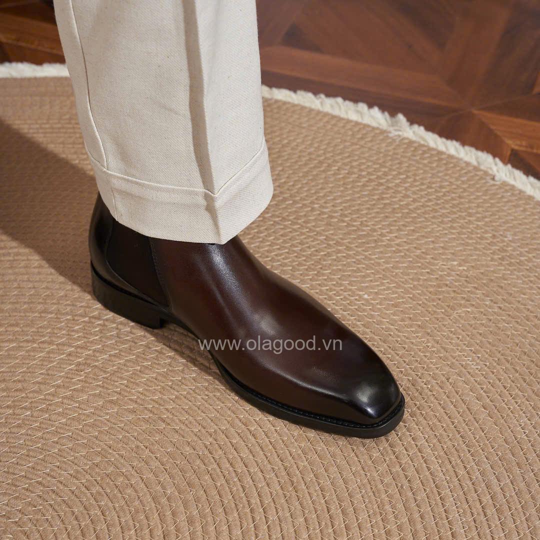 Boots chelsea wholecut da bê cao cấp - ZCW012B - Hình ảnh 29