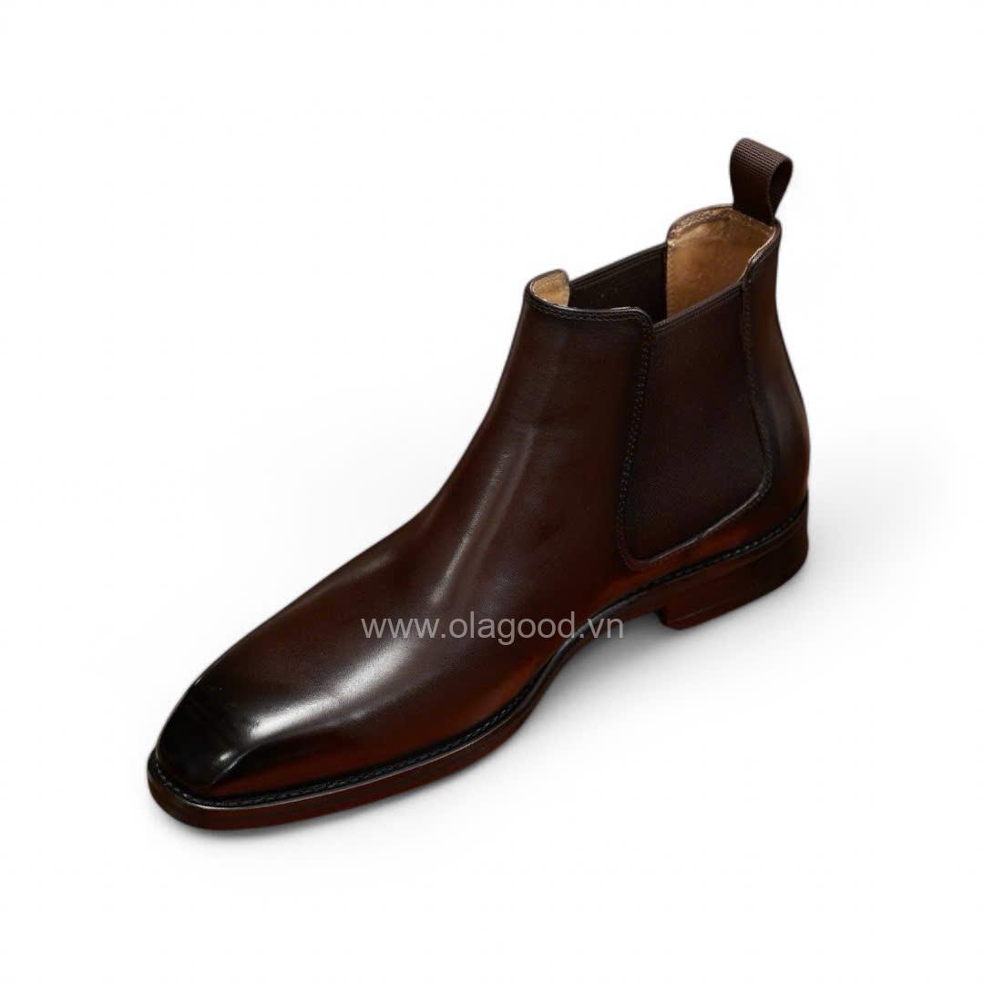 Boots chelsea wholecut da bê cao cấp - ZCW012B - Hình ảnh 10