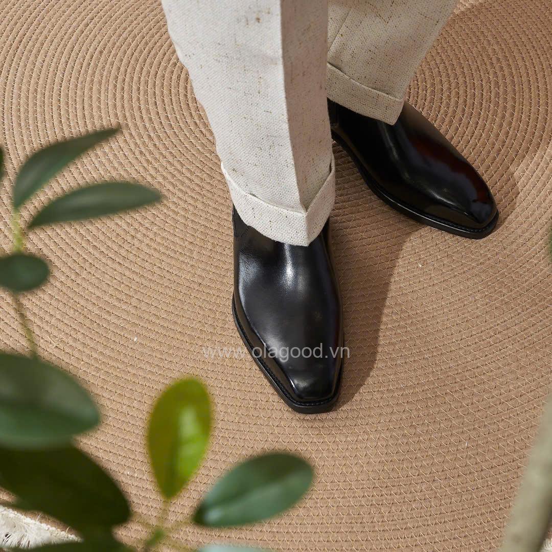 Boots chelsea wholecut da bê cao cấp - ZCW012B - Hình ảnh 30