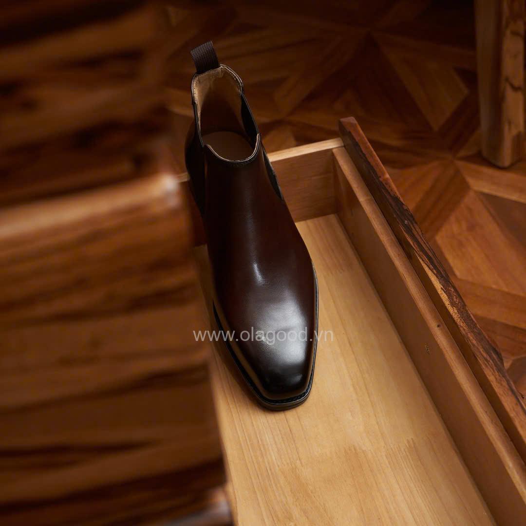 Boots chelsea wholecut da bê cao cấp - ZCW012B - Hình ảnh 36