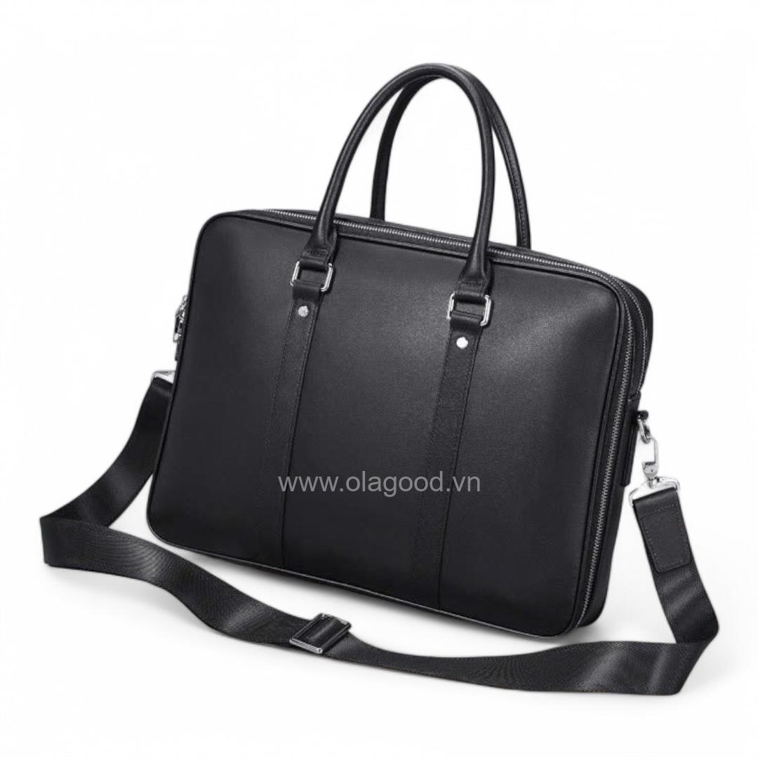 Cặp da laptop nam công sở da bò - LT0118B - Hình ảnh 5