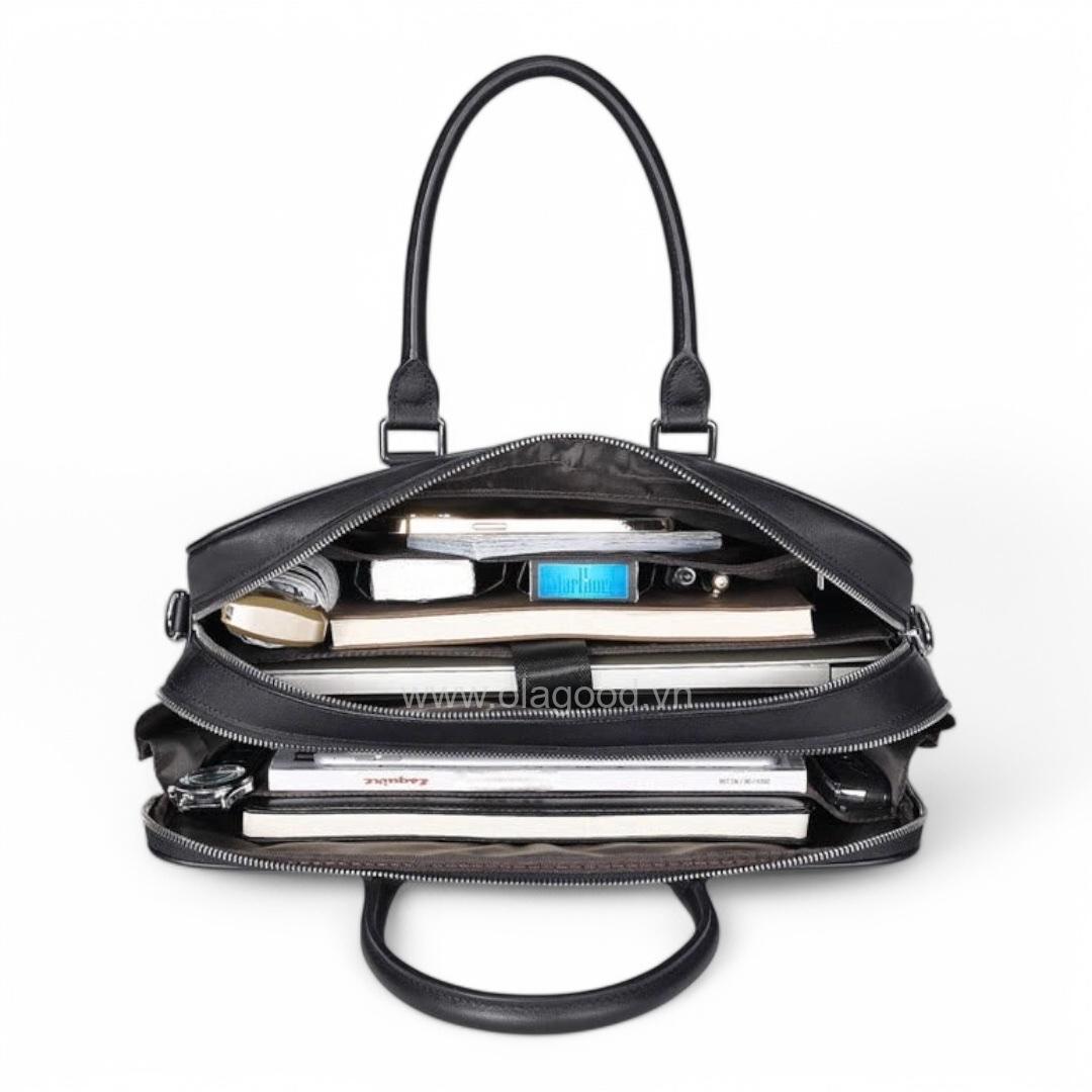 Cặp da laptop nam công sở da bò - LT0118B - Hình ảnh 7