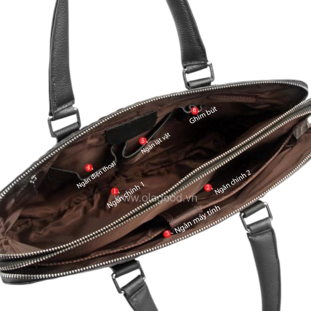 Cặp xách laptop nam da bò - LT0121B - Hình ảnh 7