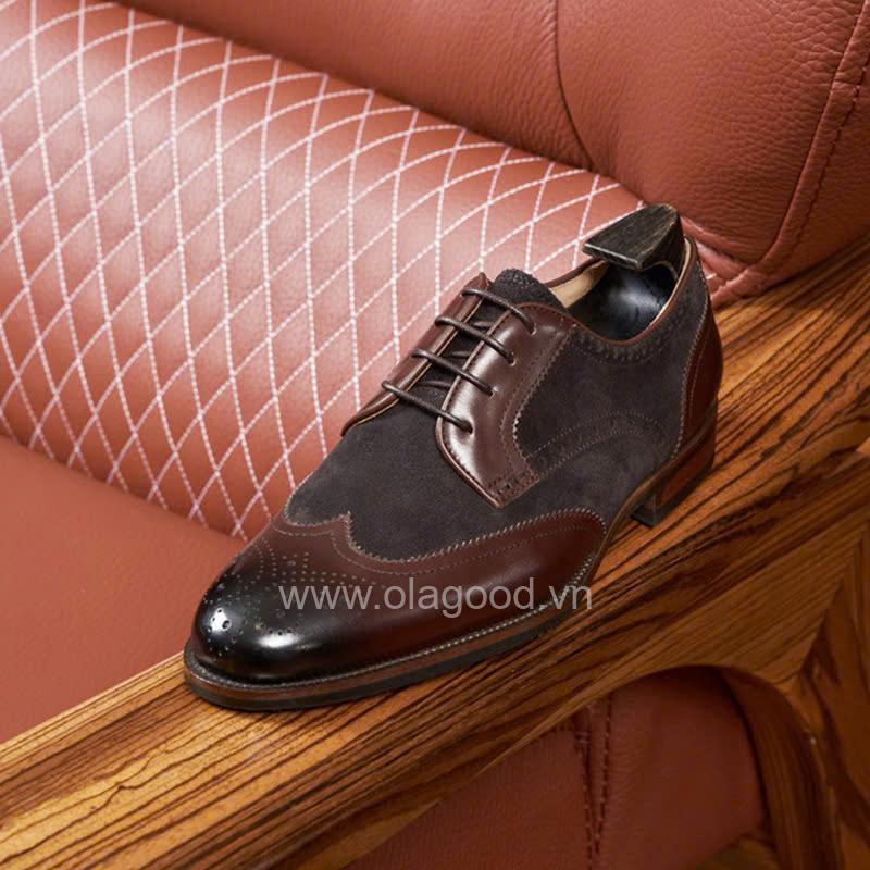 Giày derby nam da bê kết hợp da lộn - ZDB013B - Hình ảnh 14