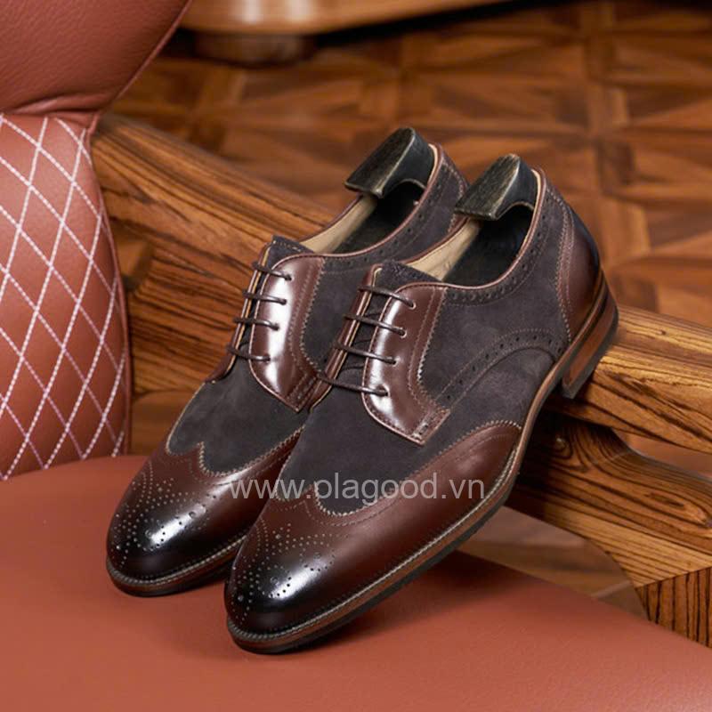 Giày derby nam da bê kết hợp da lộn - ZDB013B - Hình ảnh 12