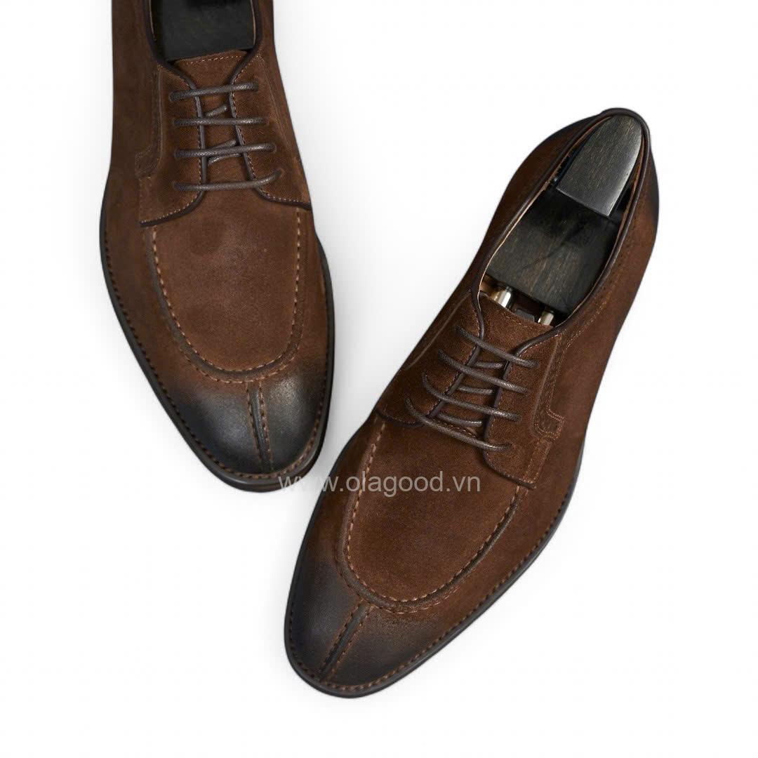 Giày derby nam da lộn cao cấp - ZDB012B - Hình ảnh 6