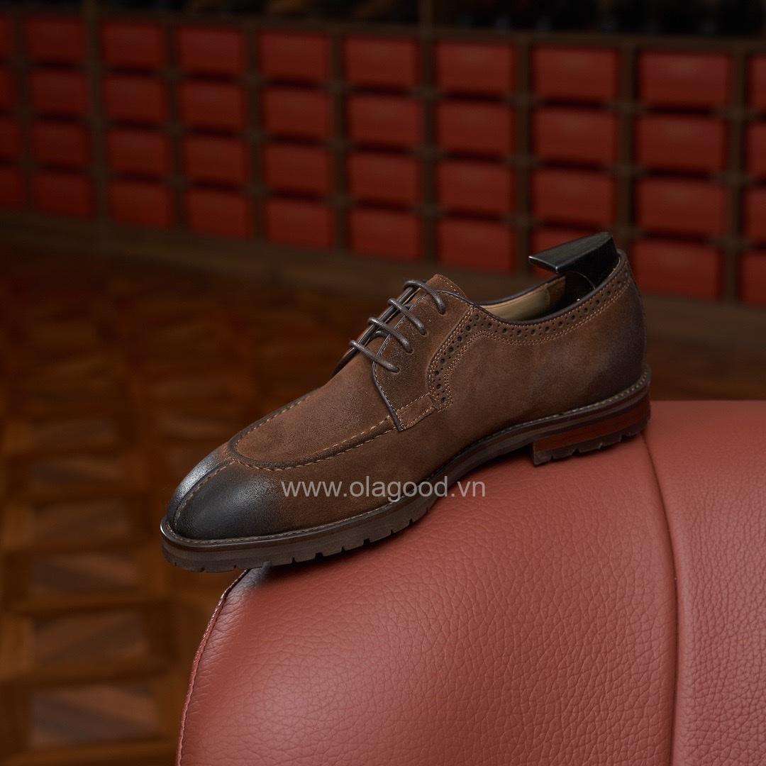 Giày derby nam da lộn cao cấp - ZDB012B - Hình ảnh 11