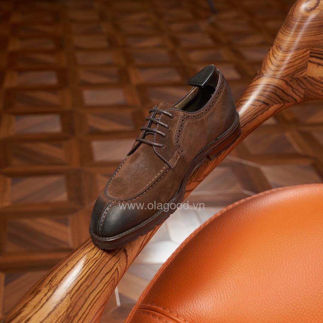 Giày derby nam da lộn cao cấp - ZDB012B - Hình ảnh 13