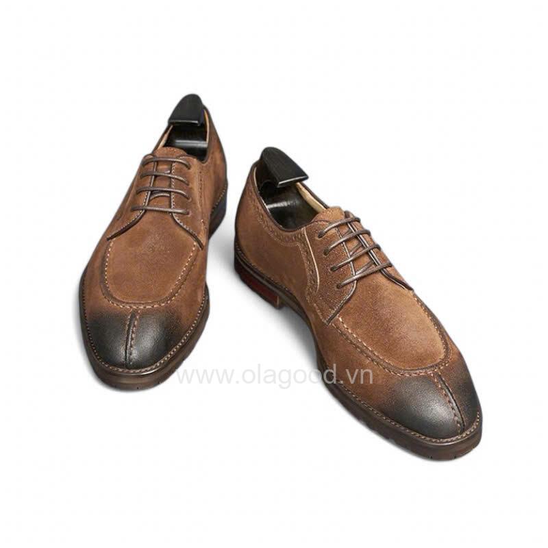 Giày derby nam da lộn cao cấp - ZDB012B - Hình ảnh 7
