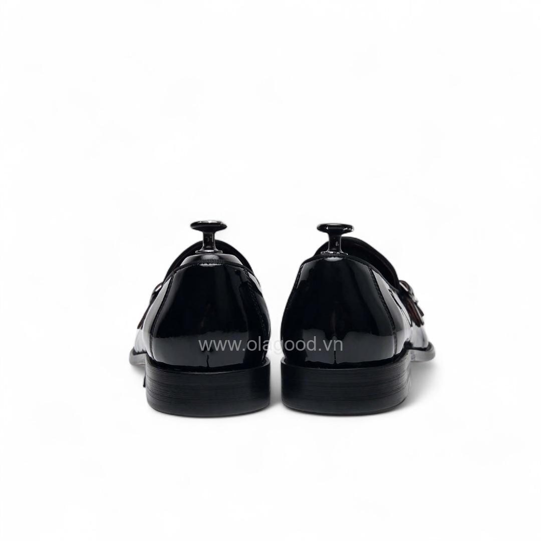 Giày double monktrap da bê kết hợp da lộn cao cấp - ZDM013B - Hình ảnh 10