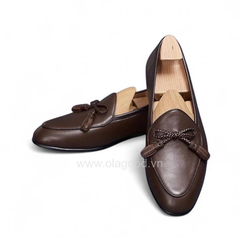 Giày loafer tassel belgian da bê cao cấp - ZLTB0110B - Hình ảnh 4