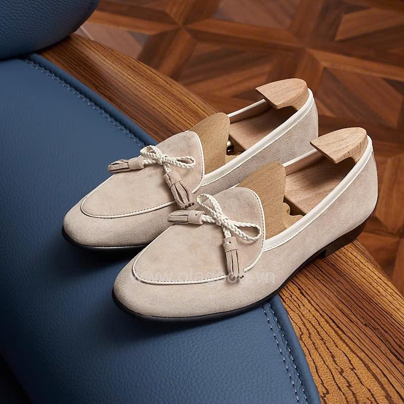 Giày loafer tassel belgian da lộn cao cấp - ZLTB017B - Hình ảnh 11