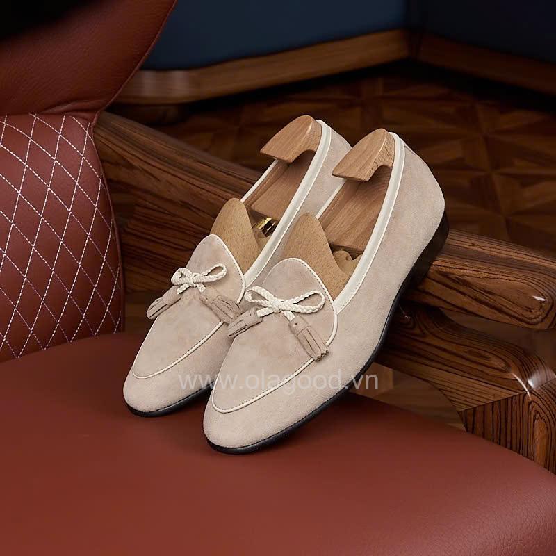 Giày loafer tassel belgian da lộn cao cấp - ZLTB017B - Hình ảnh 12