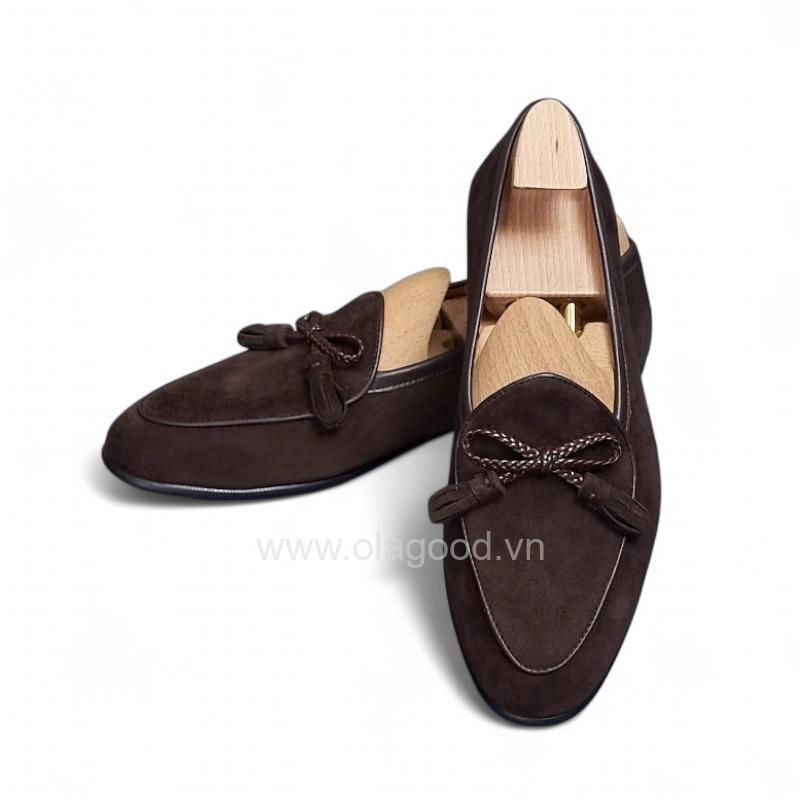 Giày loafer tassel belgian da lộn cao cấp - ZLTB018B - Hình ảnh 3