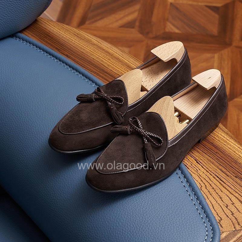 Giày loafer tassel belgian da lộn cao cấp - ZLTB018B - Hình ảnh 6