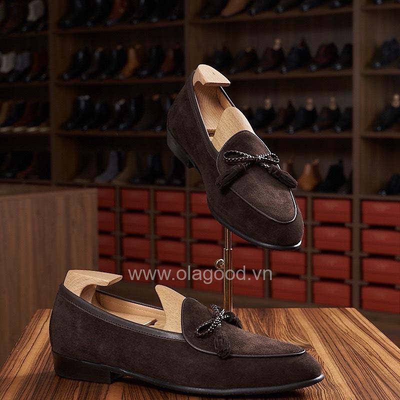 Giày loafer tassel belgian da lộn cao cấp - ZLTB018B - Hình ảnh 10