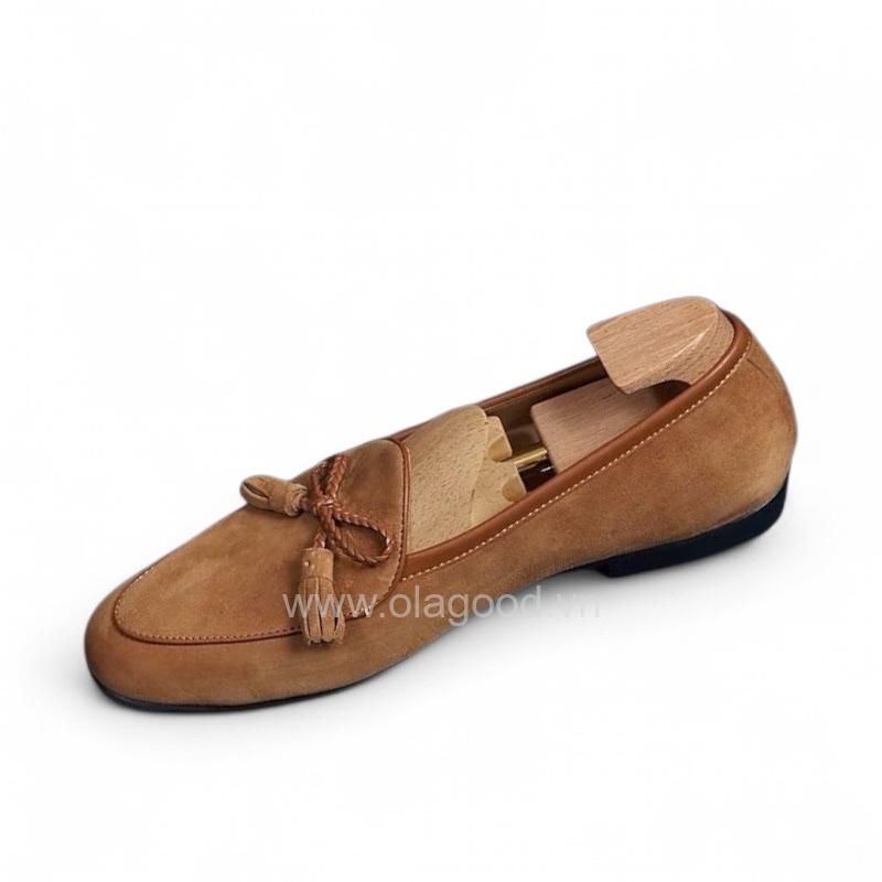 Giày loafer tassel belgian da lộn cao cấp - ZLTB019B - Hình ảnh 5