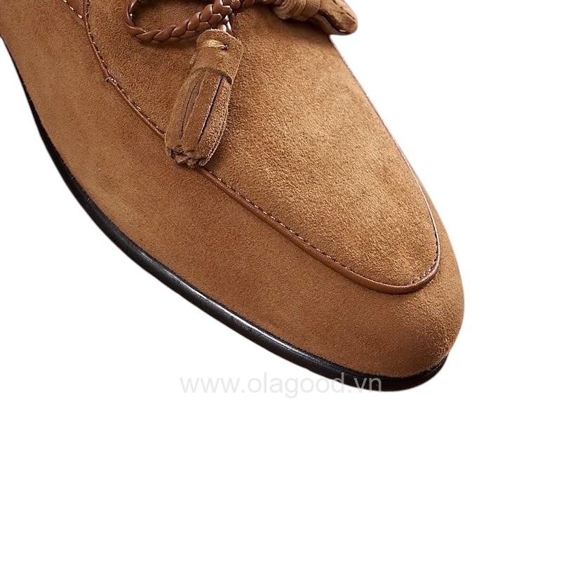 Giày loafer tassel belgian da lộn cao cấp - ZLTB019B - Hình ảnh 8
