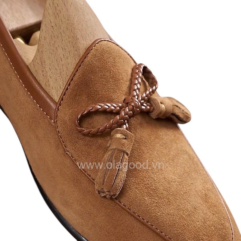 Giày loafer tassel belgian da lộn cao cấp - ZLTB019B - Hình ảnh 9