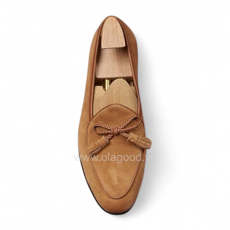 Giày loafer tassel belgian da lộn cao cấp - ZLTB019B - Hình ảnh 6