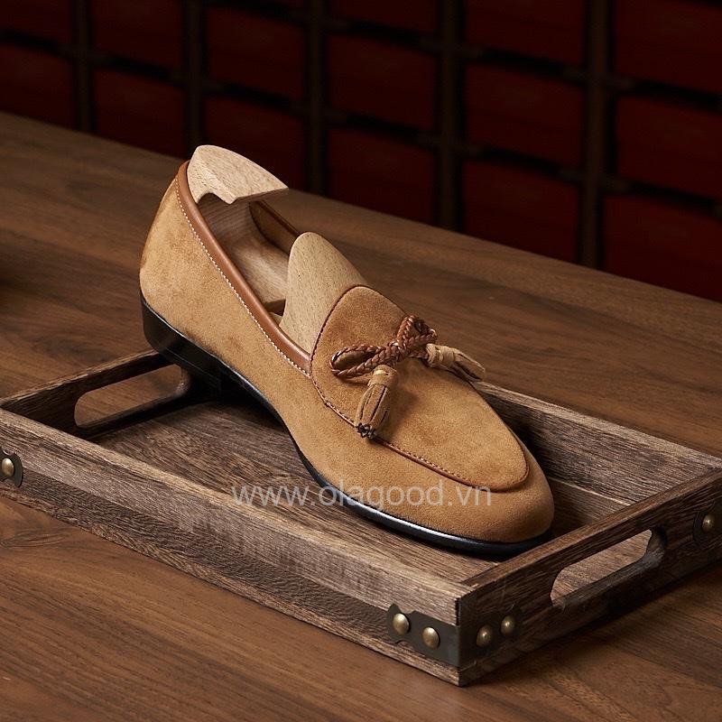 Giày loafer tassel belgian da lộn cao cấp - ZLTB019B - Hình ảnh 15
