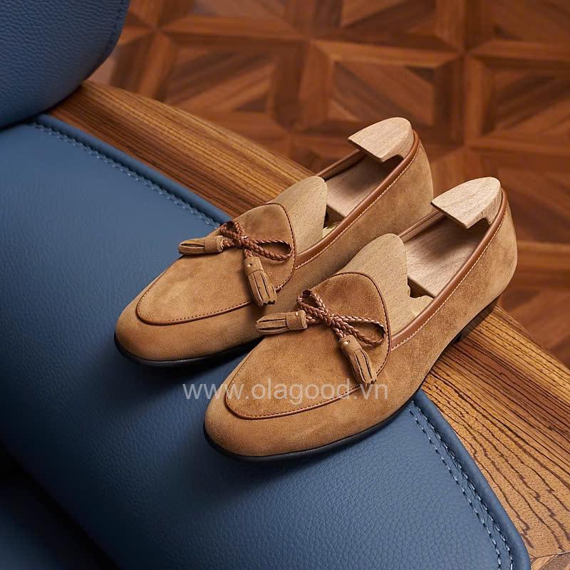 Giày loafer tassel belgian da lộn cao cấp - ZLTB019B - Hình ảnh 16