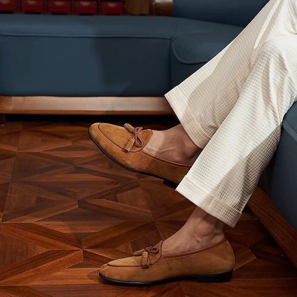 Giày loafer tassel belgian da lộn cao cấp - ZLTB019B - Hình ảnh 13