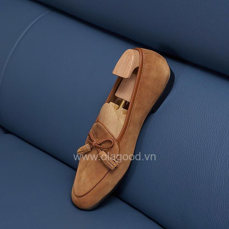 Giày loafer tassel belgian da lộn cao cấp - ZLTB019B - Hình ảnh 17