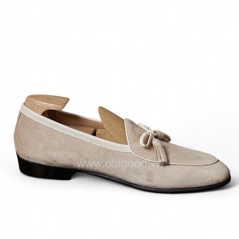 Giày loafer tassel belgian da lộn cao cấp - ZLTB017B - Hình ảnh 6