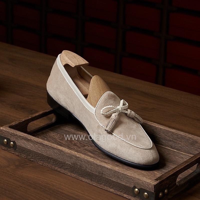 Giày loafer tassel belgian da lộn cao cấp - ZLTB017B - Hình ảnh 7