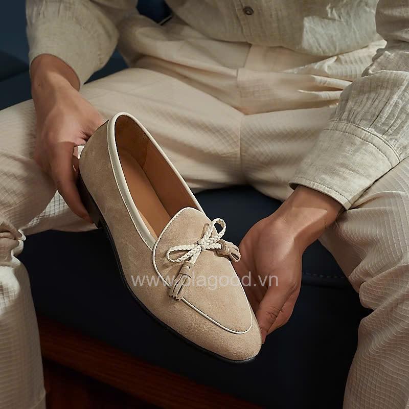 Giày loafer tassel belgian da lộn cao cấp - ZLTB017B - Hình ảnh 8