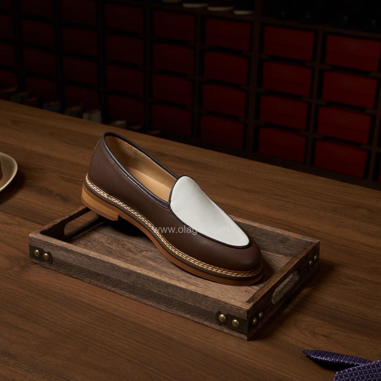 Giày nam Spectator loafer da bê cao cấp - ZLF014B - Hình ảnh 13