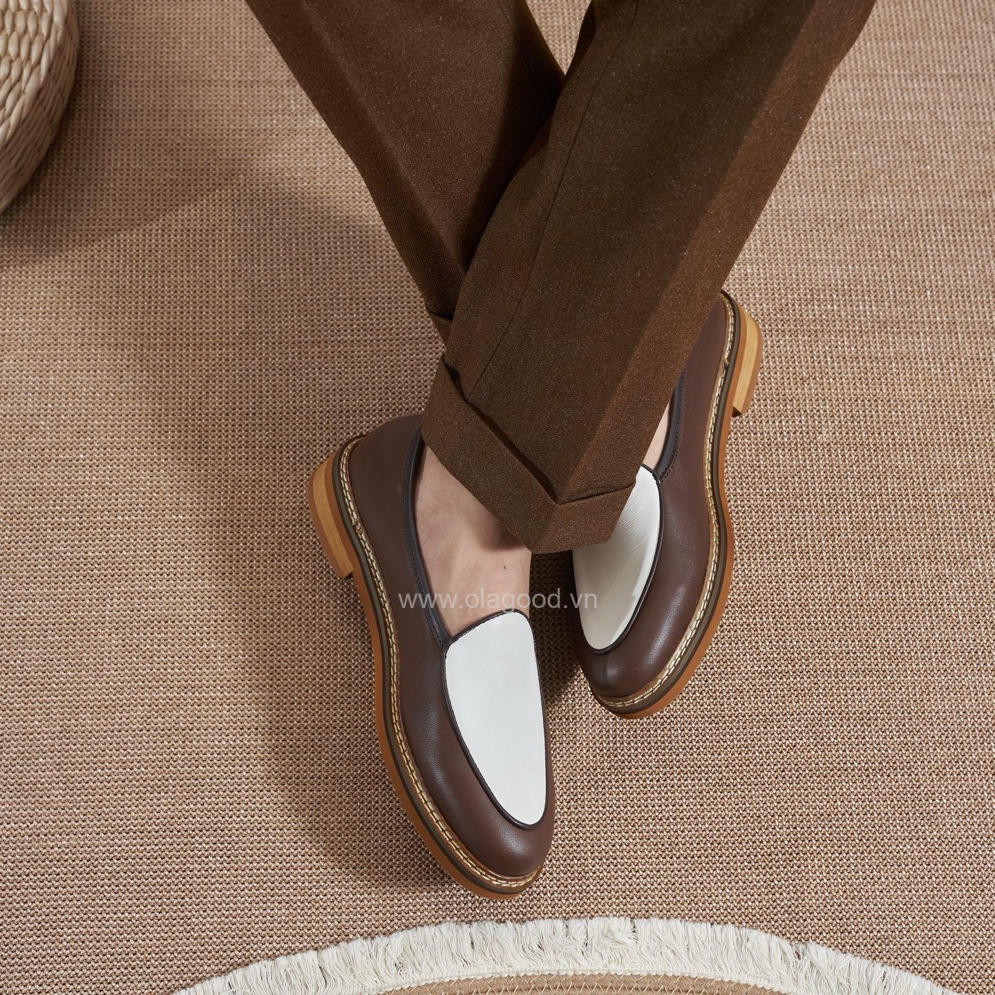 Giày nam Spectator loafer da bê cao cấp - ZLF014B - Hình ảnh 16